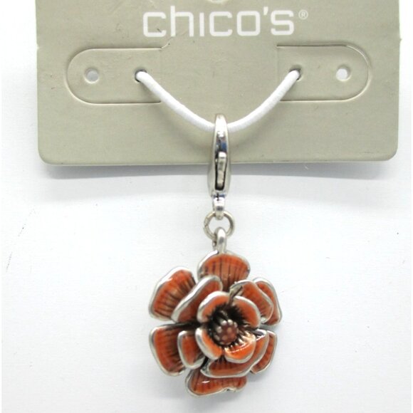 Chico's Dami Flower Charm Demure Lovely NWT Retro Feminine - Picture 3 of 9